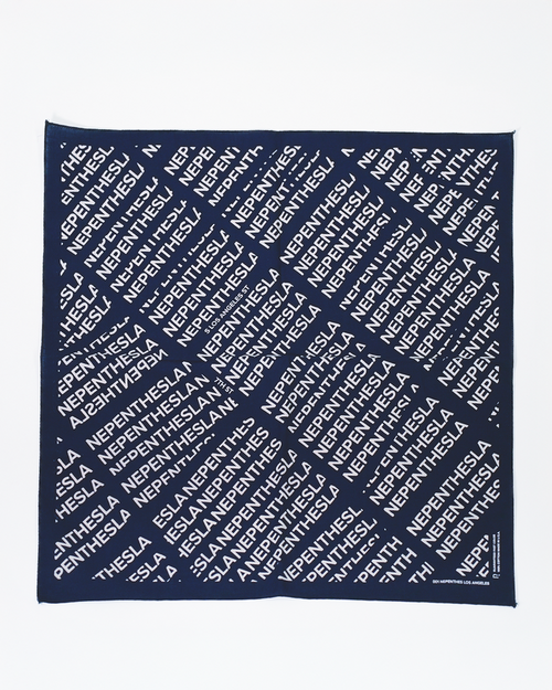 Nepenthes Los Angeles - Map Bandana - Navy
