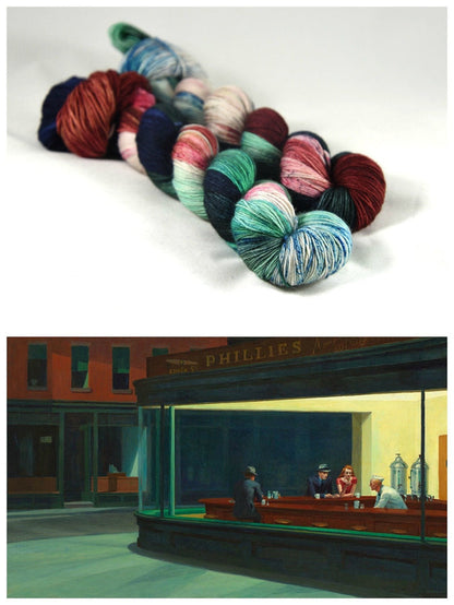 Destination Yarn fingering weight yarn Nighthawks - dyed to order