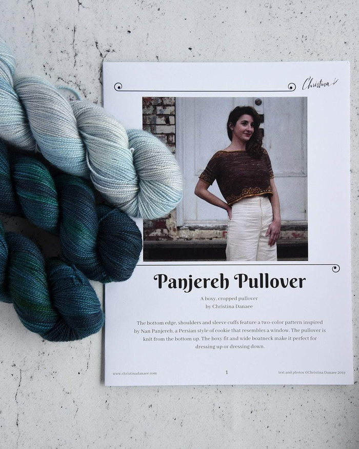 Destination Yarn Knitting Kit Panjereh Pullover - Shoreline