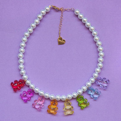 Pearl Gummy Bear Choker (STERLING SILVER HARDWARE)