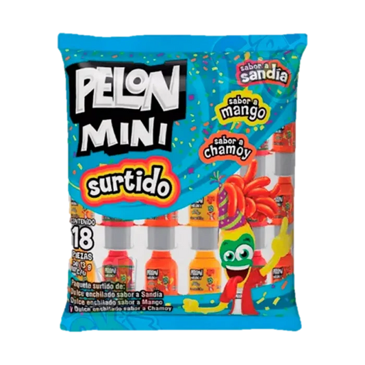 Lorena Pelon Mini Assorted Bag 18 ct available at Mexmax INC, perfect for wholesale buyers in need of variety packs.