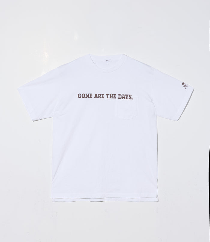 Printed Cross Crew Neck T-Shirt - White - Gone