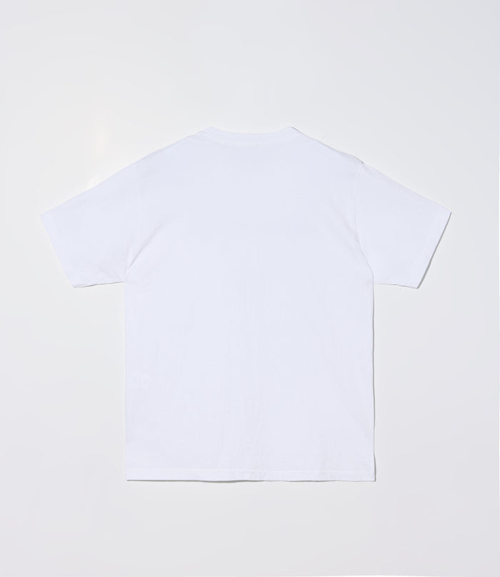 Printed Cross Crew Neck T-Shirt - White - Gone