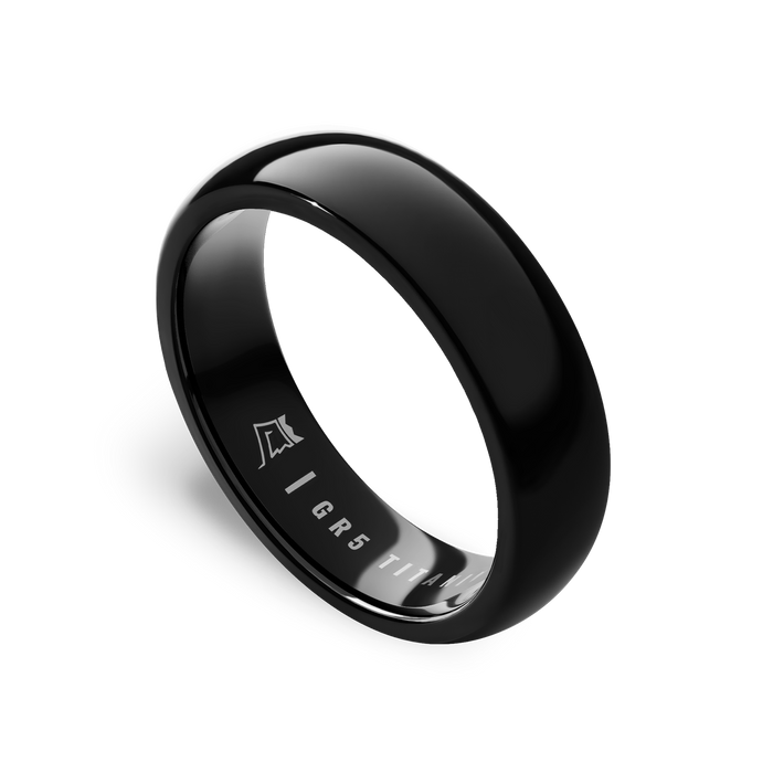 Jet Black | Titanium / 7 / 6mm Rounded