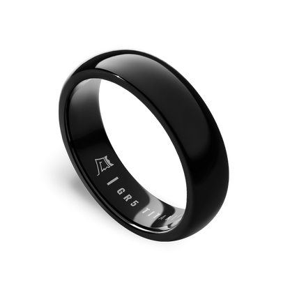 Jet Black | Titanium / 7 / 6mm Rounded
