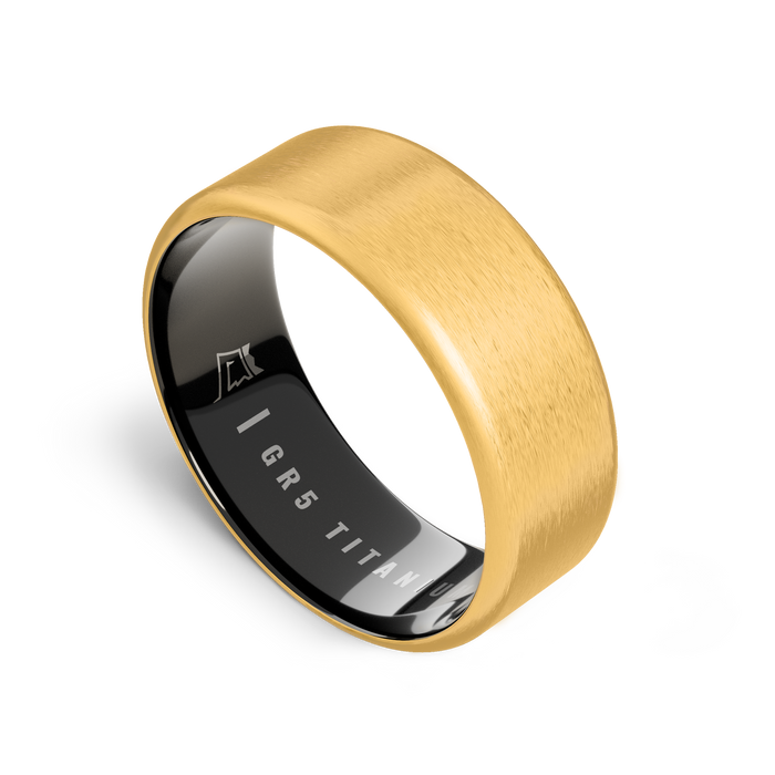 24k Gold | Titanium / 7 / 8mm Flat
