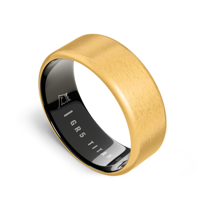 24k Gold | Titanium / 7 / 8mm Flat