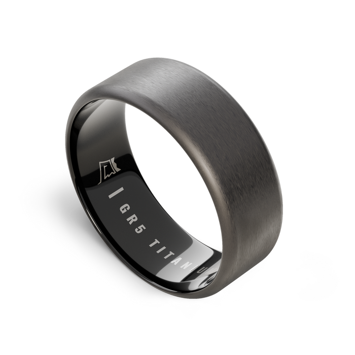 Gunmetal | Titanium / 7 / 8mm Flat
