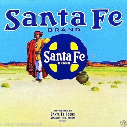 SANTA FE RAILROAD Can Label 1960s
