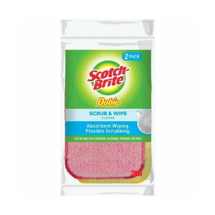 Wholesale Scotch-Brite Dobie Scrub and Wipe Cloth 2 pk - Effective Cleaning at Mexmax INC