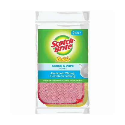 Wholesale Scotch-Brite Dobie Scrub and Wipe Cloth 2 pk - Effective Cleaning at Mexmax INC