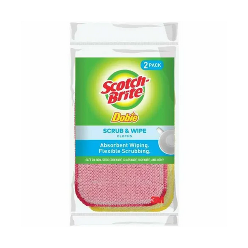 Wholesale Scotch-Brite Dobie Scrub and Wipe Cloth 2 pk - Effective Cleaning at Mexmax INC