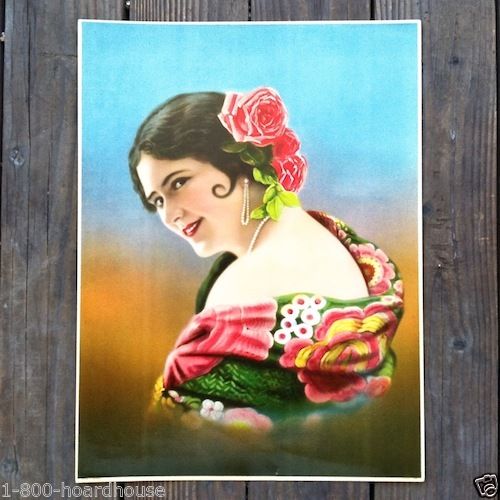 SEÑORITA Gypsy Chromolithograph Art Print 1920s