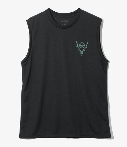 Sleeveless Crew Neck Tee - Black - Skull & Target