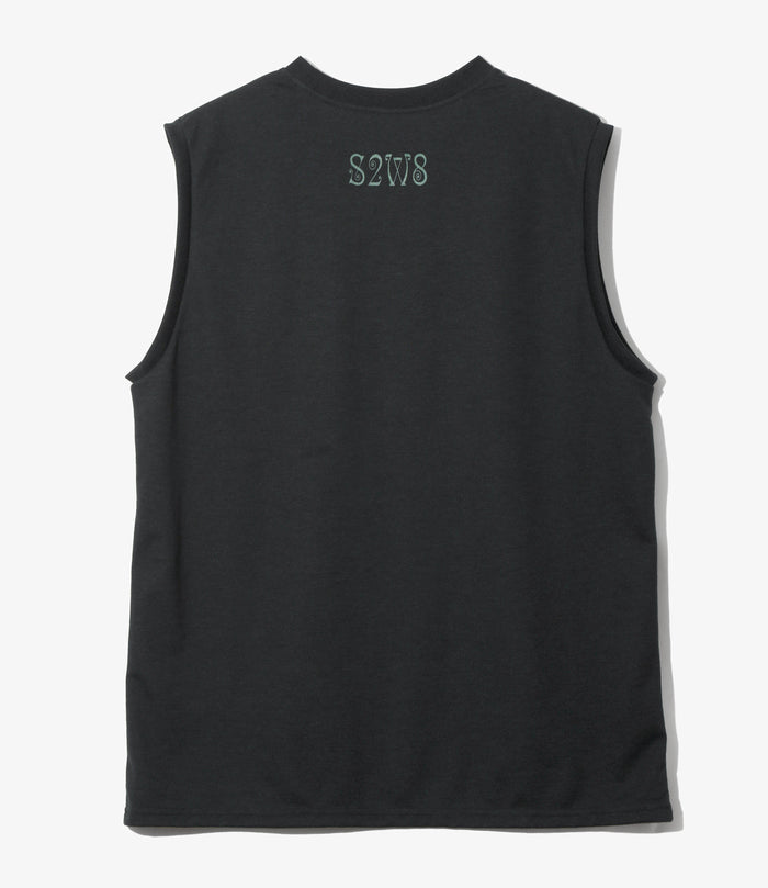 Sleeveless Crew Neck Tee - Black - Skull & Target
