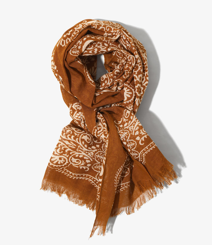 Stole - Brown - Cotton Gauze