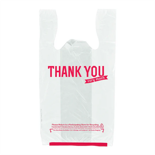 Wholesale Thank You T-Shirt Bag White (hp811) - Convenient Shopping Essential