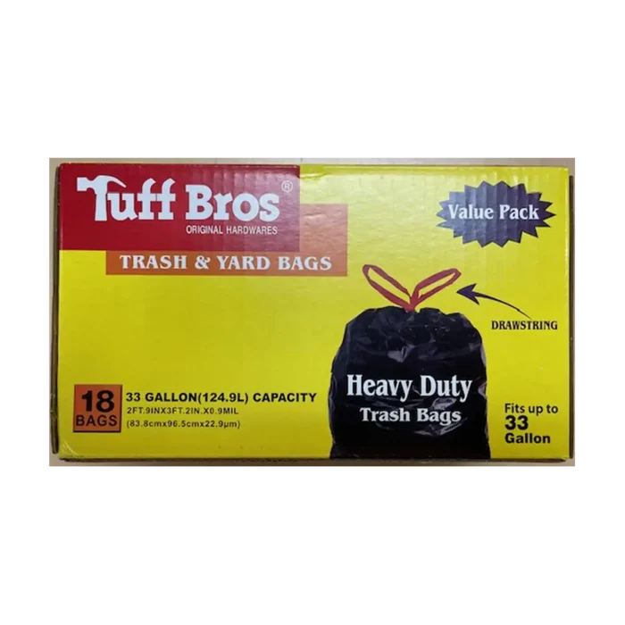 Wholesale Tuff Bros Drawstring Trash Bags 18 ct, 33 gal - Heavy-Duty Strength at Mexmax INC