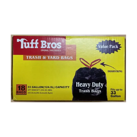Wholesale Tuff Bros Drawstring Trash Bags 18 ct, 33 gal - Heavy-Duty Strength at Mexmax INC