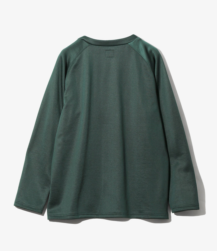 V-Neck Cardigan - Dk. Green - Bright Jersey