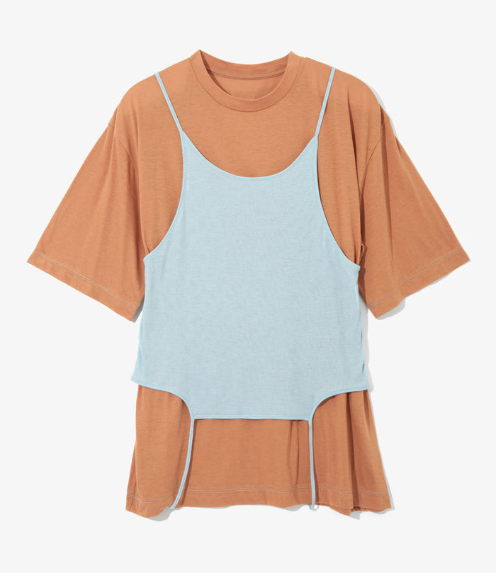 Women's Camisole Top & Loose-fitting Tee - Beige - Unit Tops