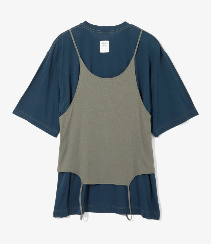 Women's Camisole Top & Loose-fitting Tee - Navy - Unit Tops