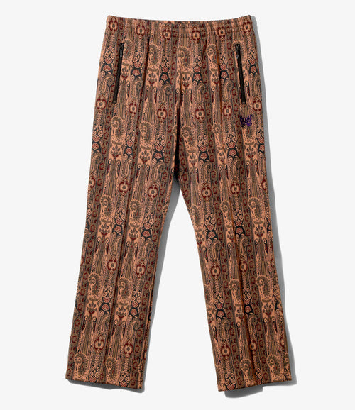 Women's Track Pant - Orange - Poly Jacquard