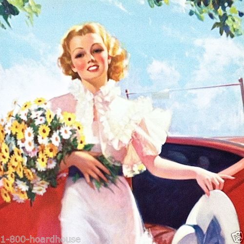 WORLD OF SUNSHINE Art Lithograph Pinup Print 1940s